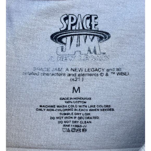 VINTAGE Space Jam A New Legacy Tee Short Sleeve Men's Gray SIZE MEDIUM - Picture 4 of 5